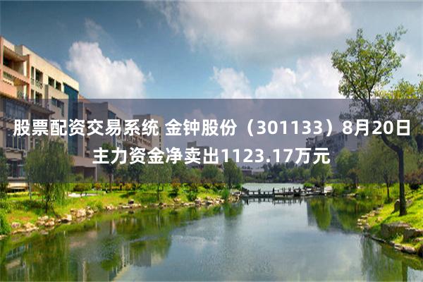 股票配资交易系统 金钟股份（301133）8月20日主力资金净卖出1123.17万元