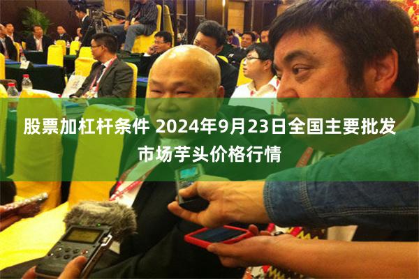 股票加杠杆条件 2024年9月23日全国主要批发市场芋头价格行情